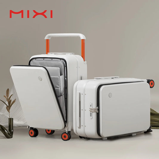 Mixi Wide-Handle Carry-On Luggage Hardside Cabin PC Aluminum