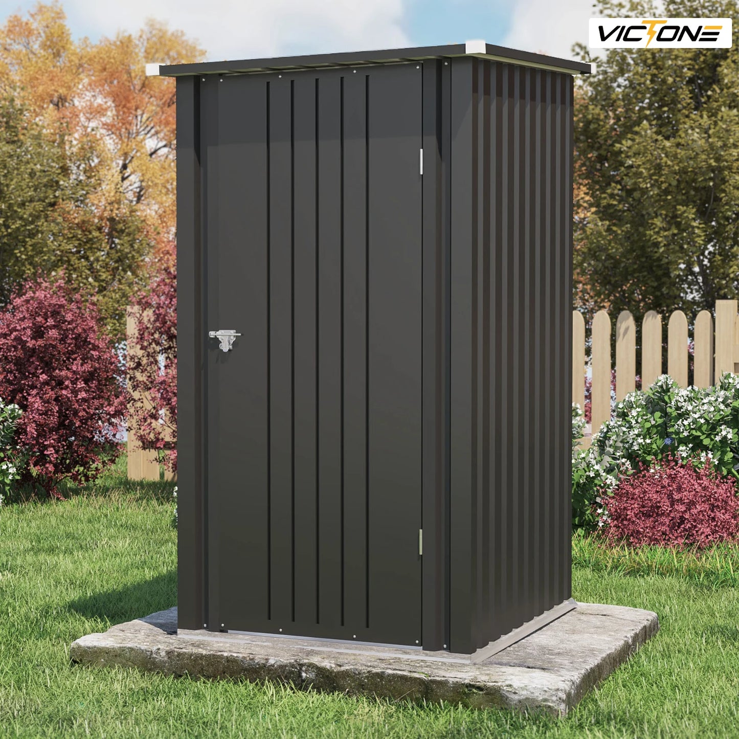 Victone Outdoor Storage Shed for Garden Tools with Lockable Door