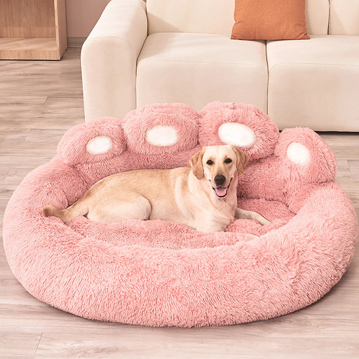 BeiYu Pet Fluffy Dog Bed Winter Warm Plush Kennel Mat