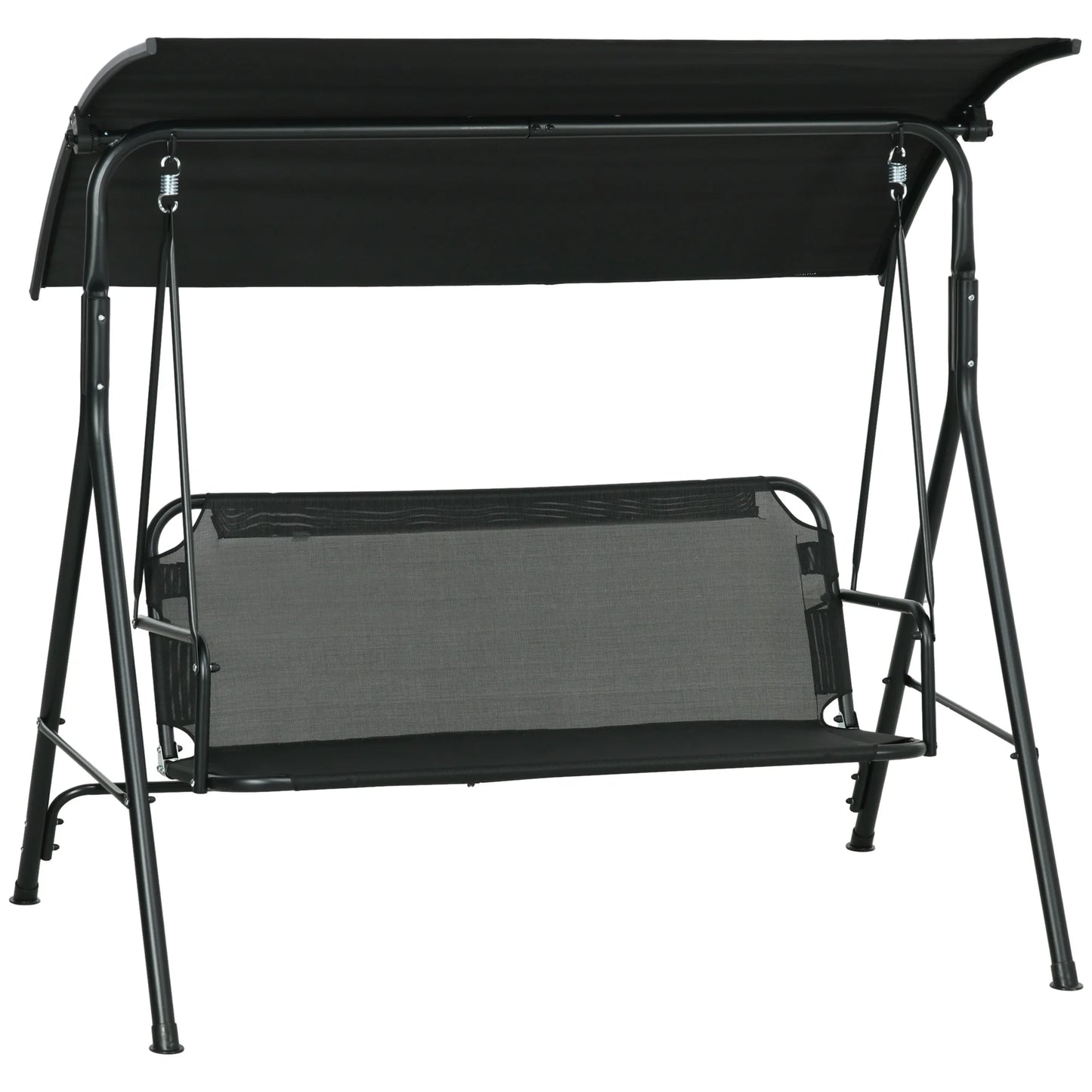 Outsunny 3 Person Porch Swing With Adjustable Tilt Canopy