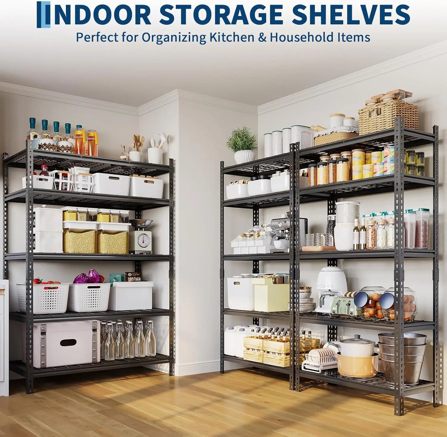 TWISTER.CK Heavy Duty Garage Shelving 2200 Lbs 5 Tier Adjustable Racks