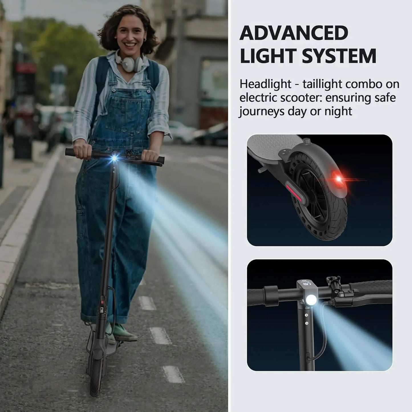 2026 LADPED LP60 Electric Scooter 350W Max 19mph Speed 8.5inch Tire Folding Design with 16 Miles Range for Adult Urban Commuting