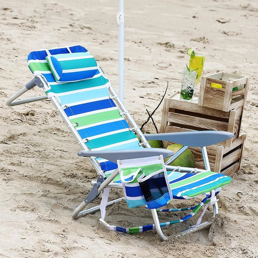 TWISTER.CK Portable Backpack Beach Chair Folding Reclining Seat