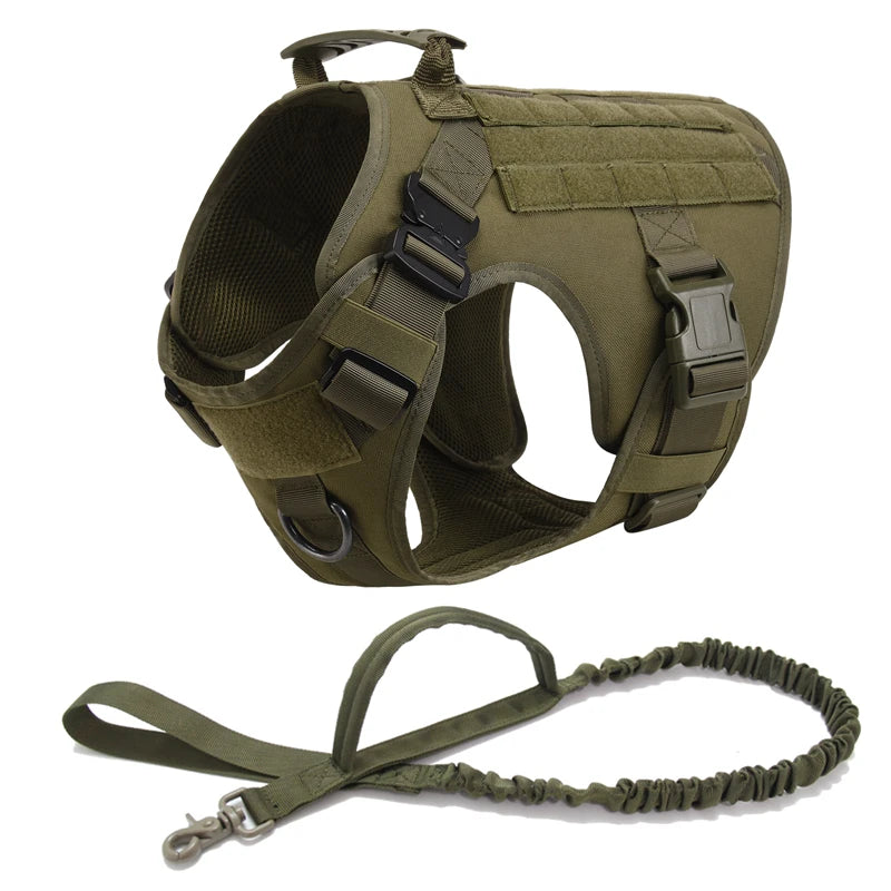 COOYOMOO Tactical Dog Harness And Leash Set For All Breeds