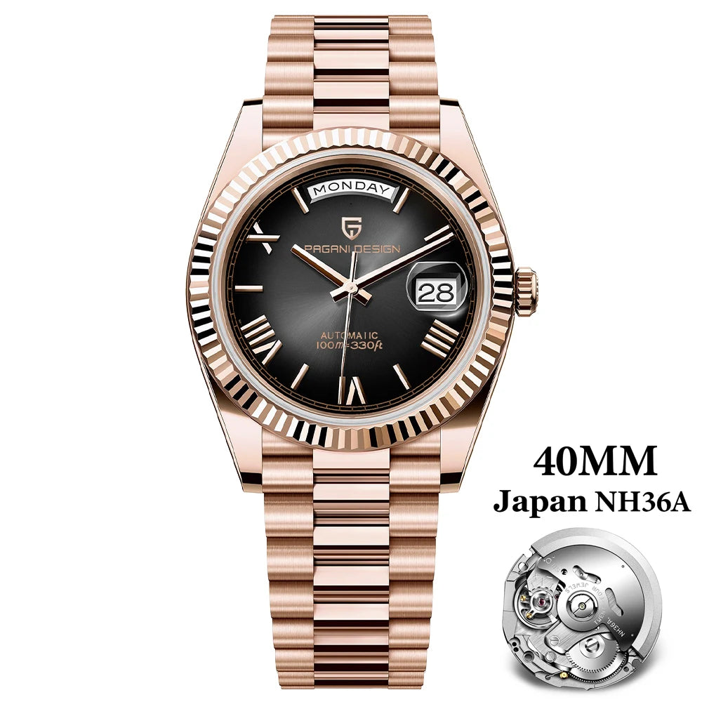 Pagani Design Mens Automatic Mechanical Wristwatch Waterproof