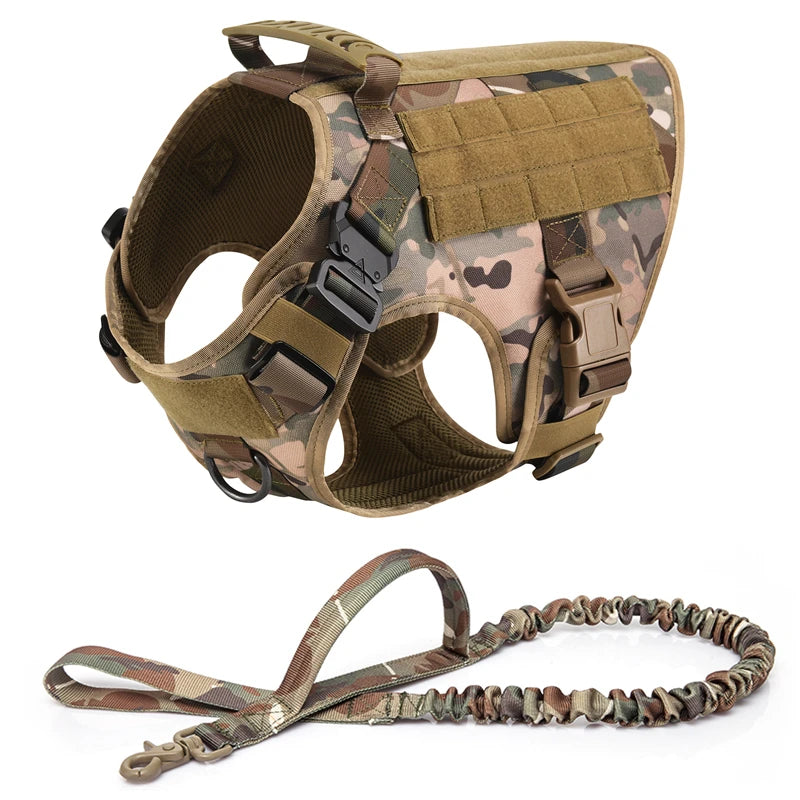 COOYOMOO Tactical Dog Harness And Leash Set For All Breeds