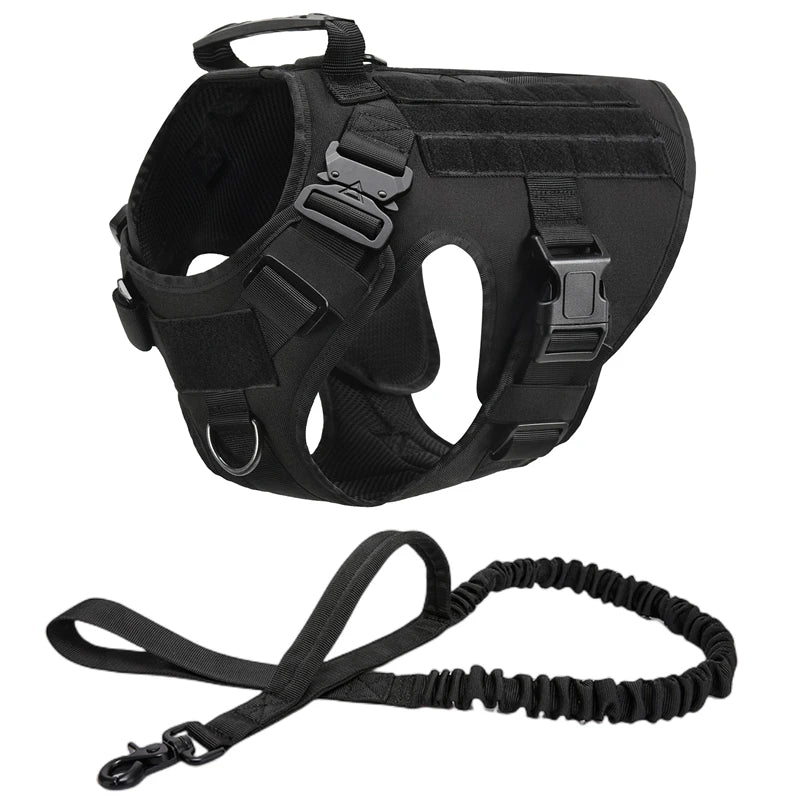 COOYOMOO Tactical Dog Harness And Leash Set For All Breeds