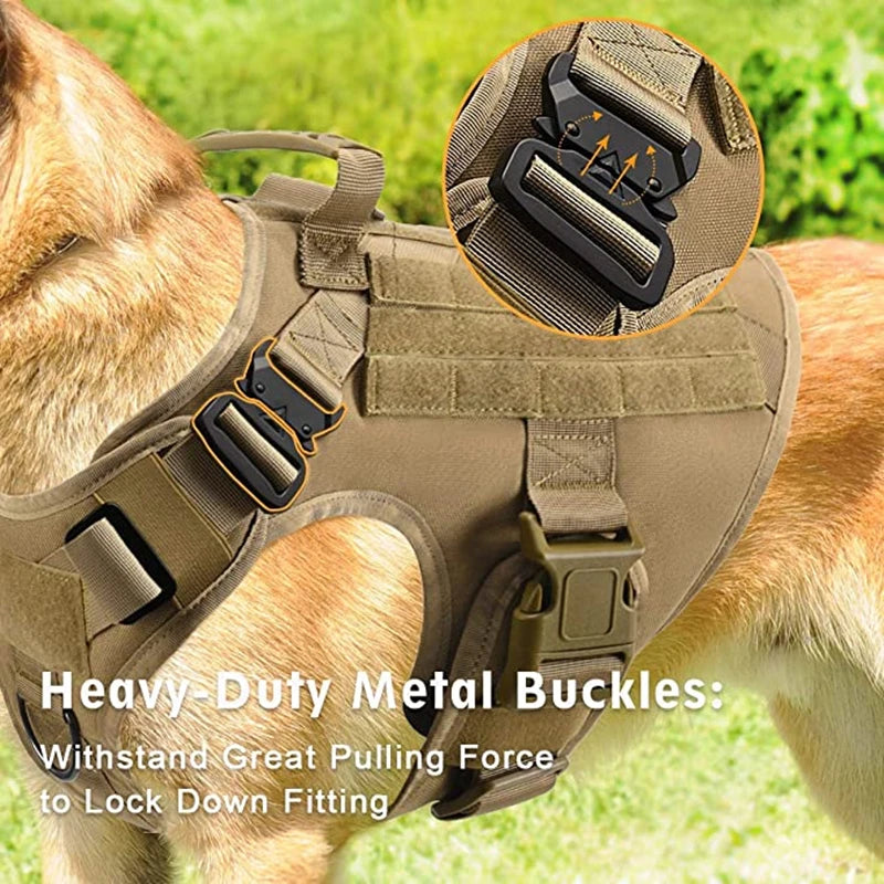 COOYOMOO Tactical Dog Harness And Leash Set For All Breeds