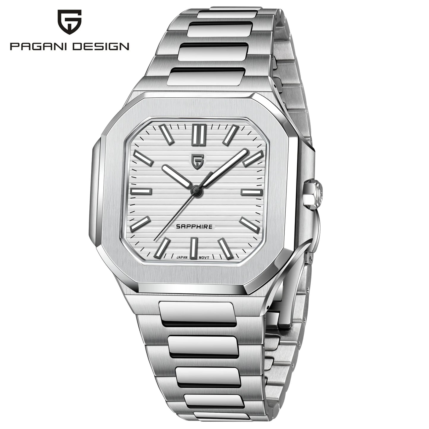 Pagani Design Men's Quartz Wristwatch 10 Bar Waterproof Stainless Steel