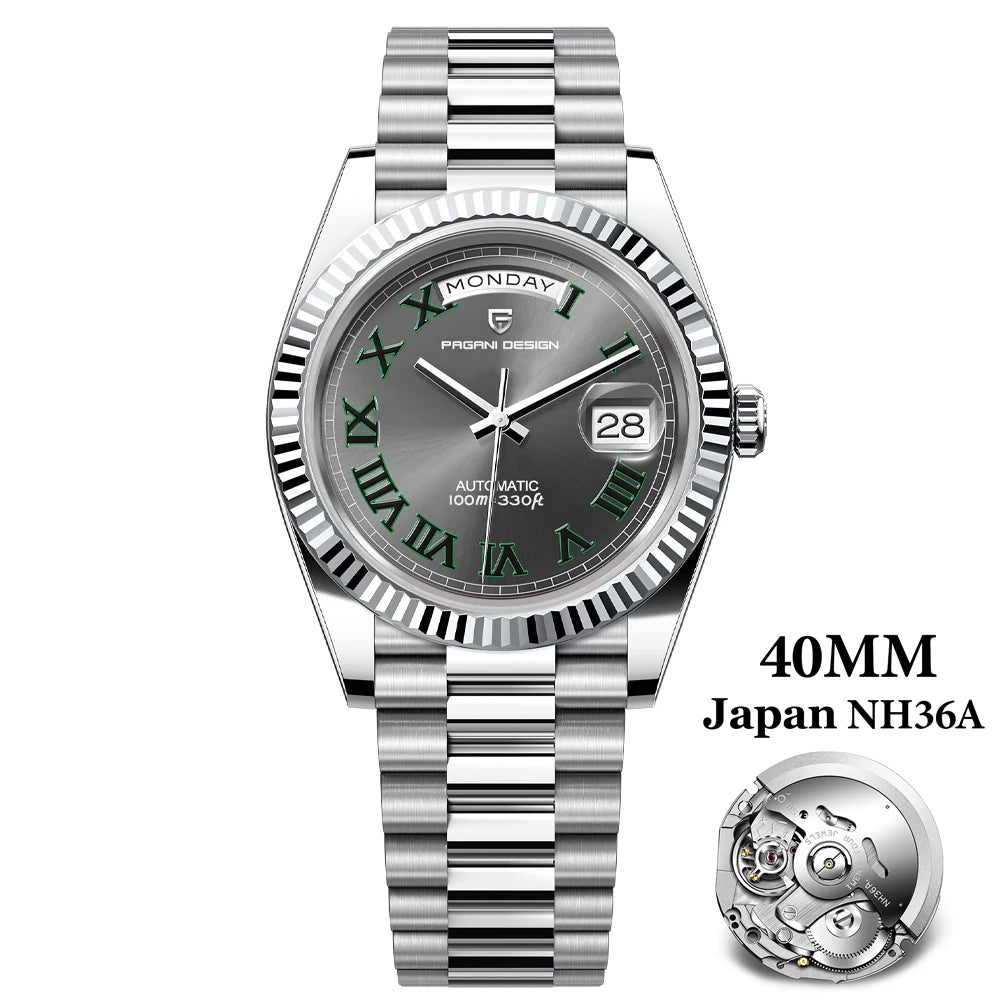 Pagani Design Mens Automatic Mechanical Wristwatch Waterproof