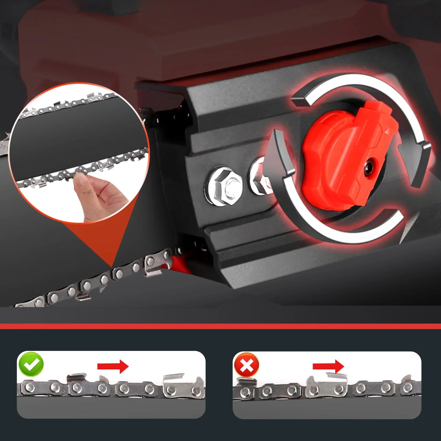 16 Inch Electric Chainsaw Cordless 42V 1350W Brushless Two Batteries 3 Chains 2 Chargers for Woodworking Cutting Tree Trimming