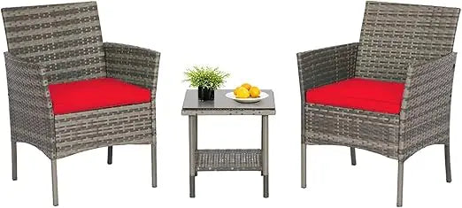 Patio Furniture Set 5 Pieces Outdoor Wicker Conversation Set