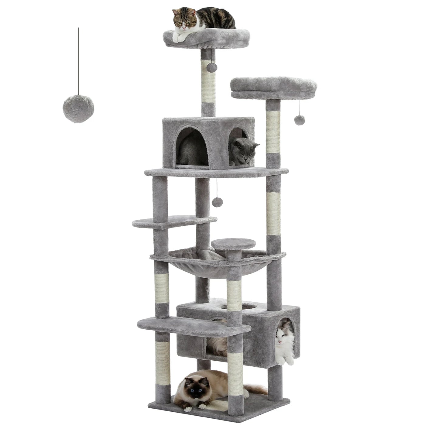 PAWZ Road Cat Tree And Tower With Sisal Posts Hammock