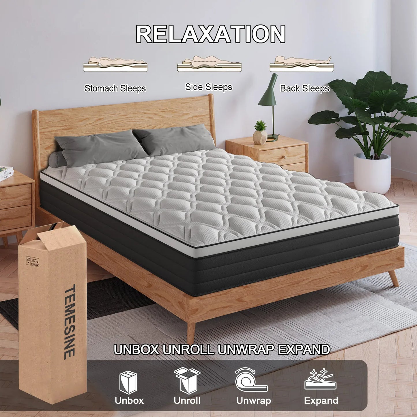 Sweetlove Gel Memory Foam Hybrid Mattress With Pocket Springs