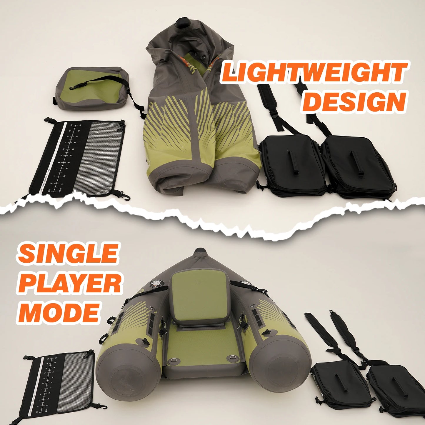 1 Person Belly Boat For Fishing PVC Float Tube