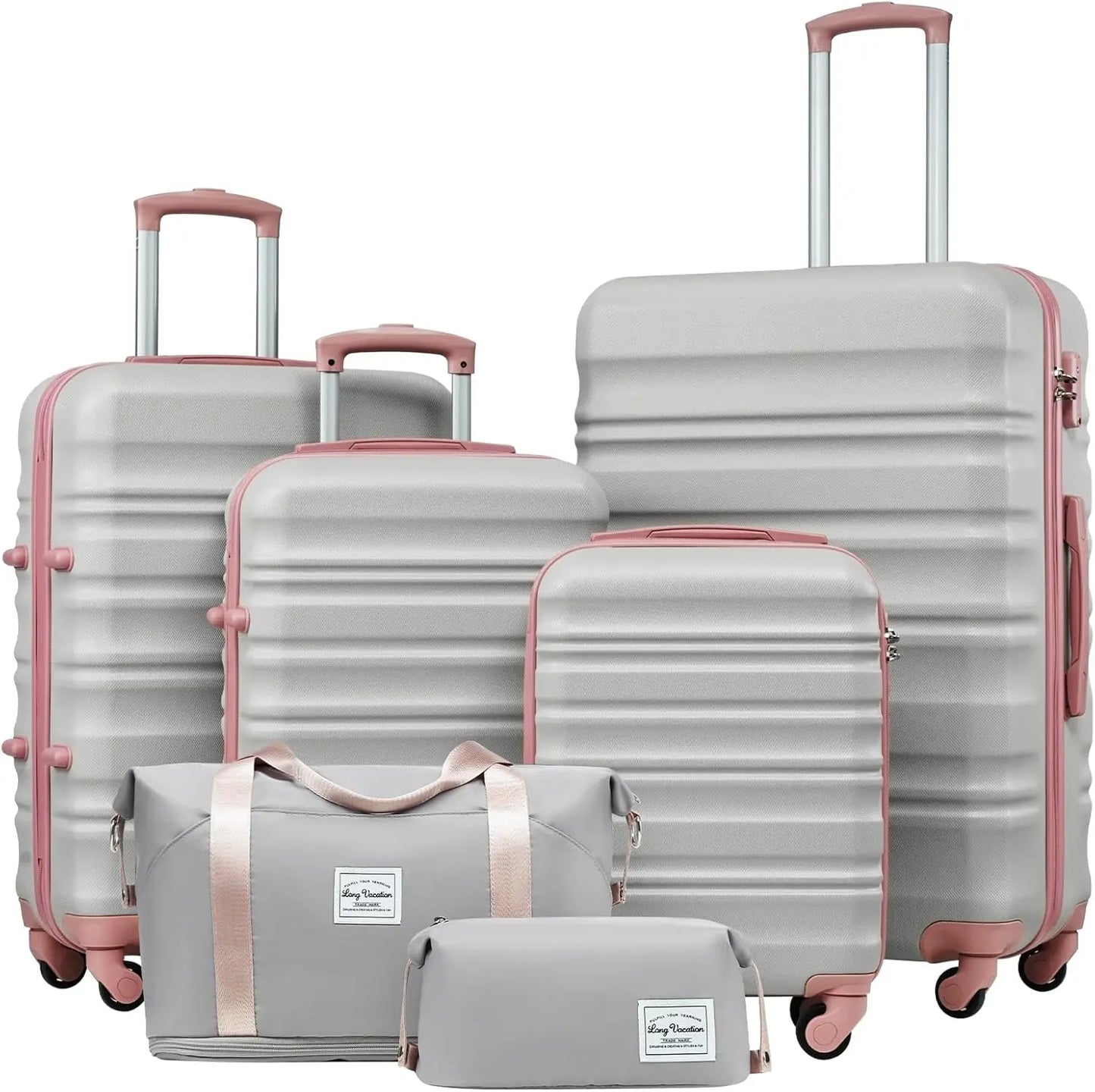 Carry On Luggage Set ABS PC Hardshell Zipper TSA Lock