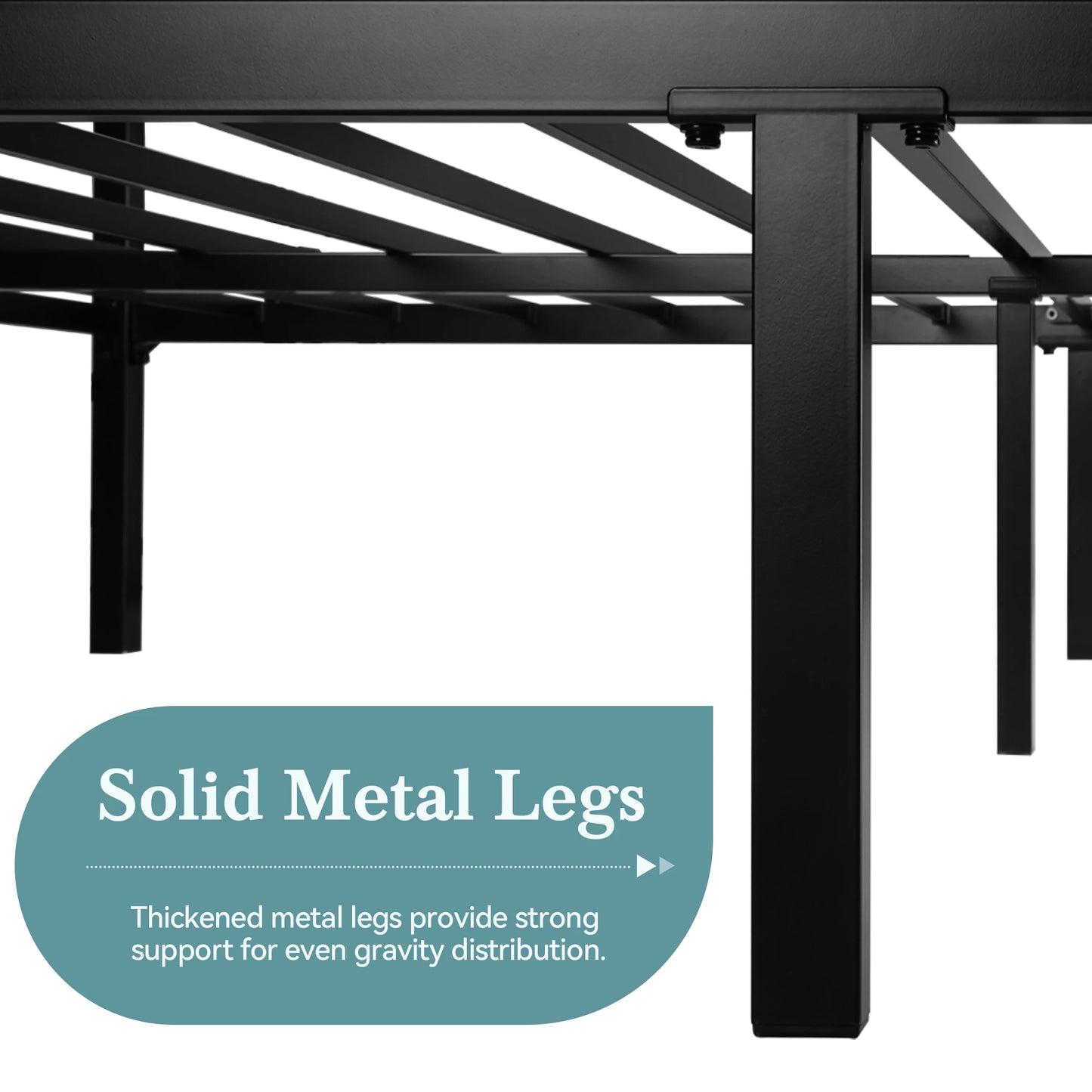 HOOMIC Canopy Bed Frame With Enhanced 4-Poster Design