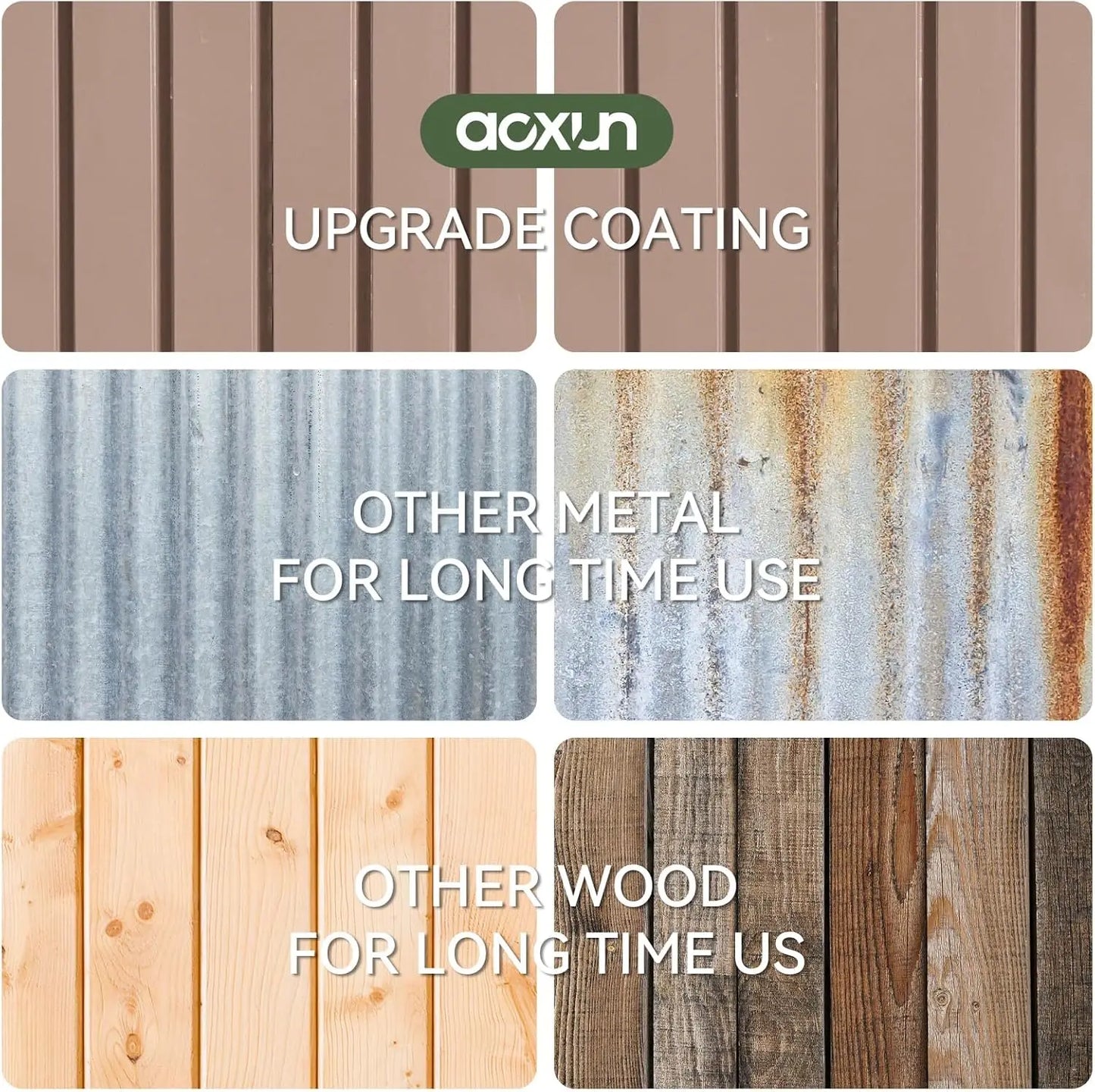 Metal Garden Outdoor Shed With Lockable Doors And Sloping Roof