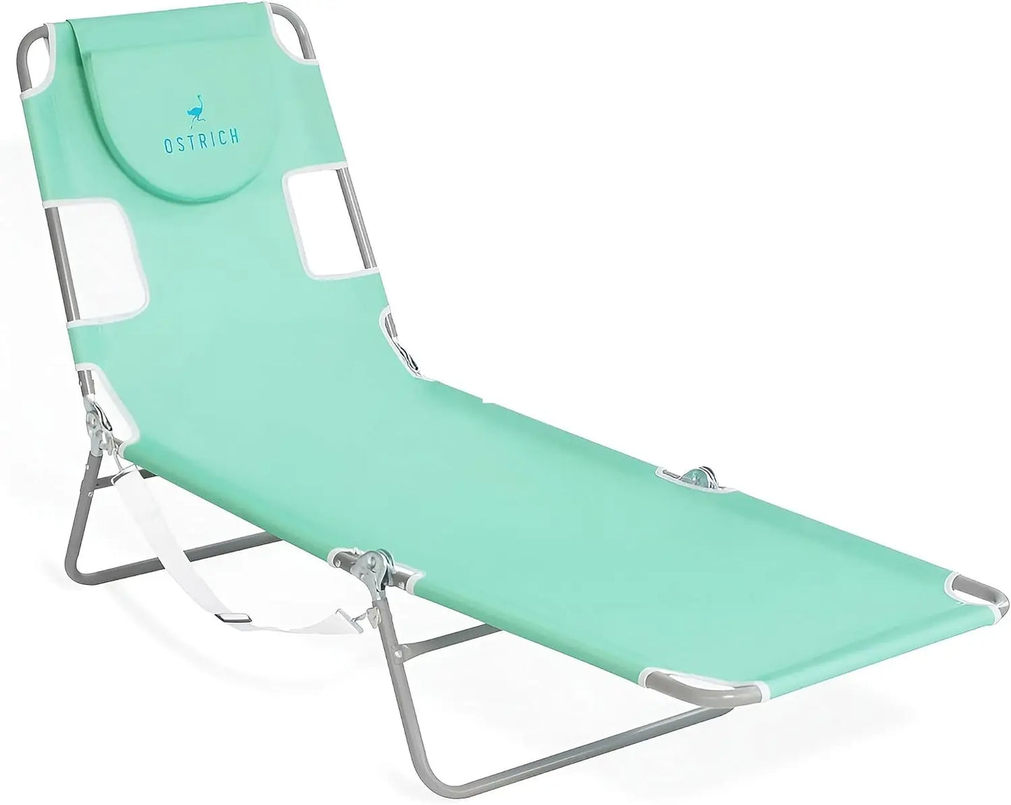 Beach Lounge Chair Folding Reclining Outdoor Portable Chaise Lounger