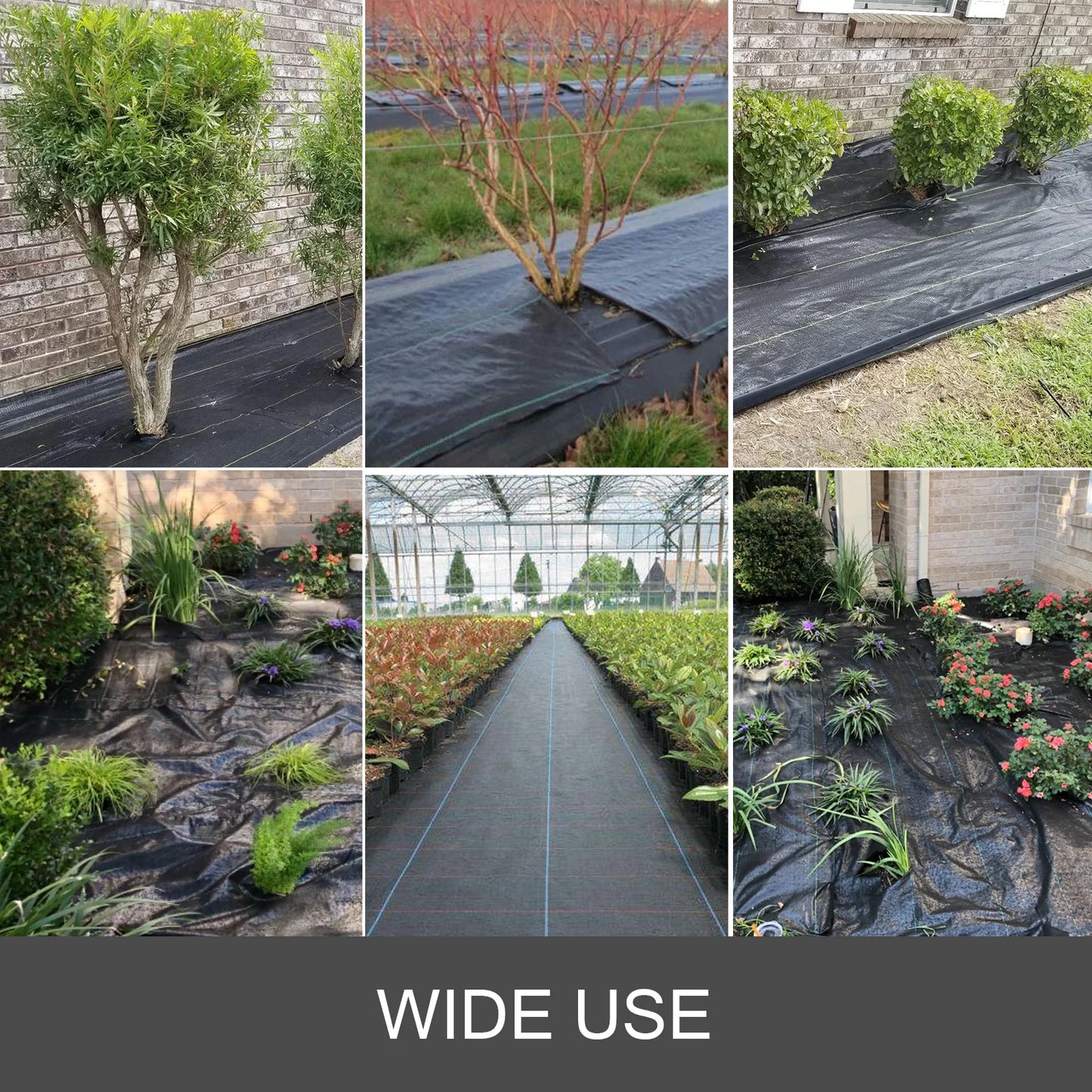 SucceBuy Landscape Fabric 6ftx300ft Geotextile Fabric Durable Heavy Duty 1.5oz Ground Cover Woven For Commercial Greenhouse Yard