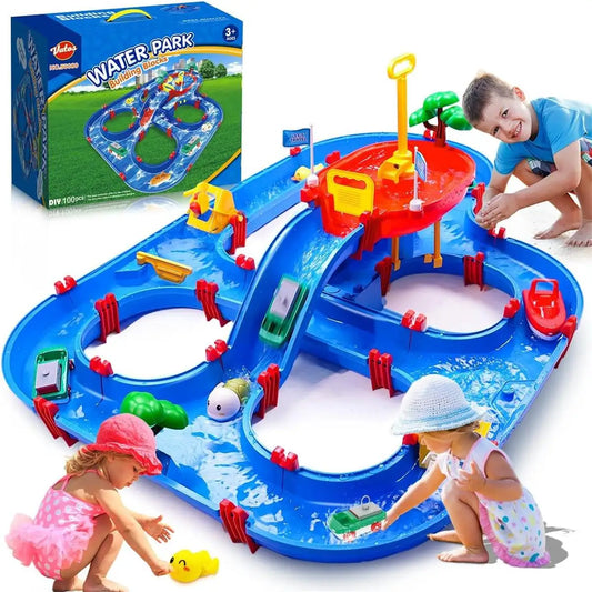 VATOS Summer Outdoor Water Table 2 Tier Toddler Playset Pump