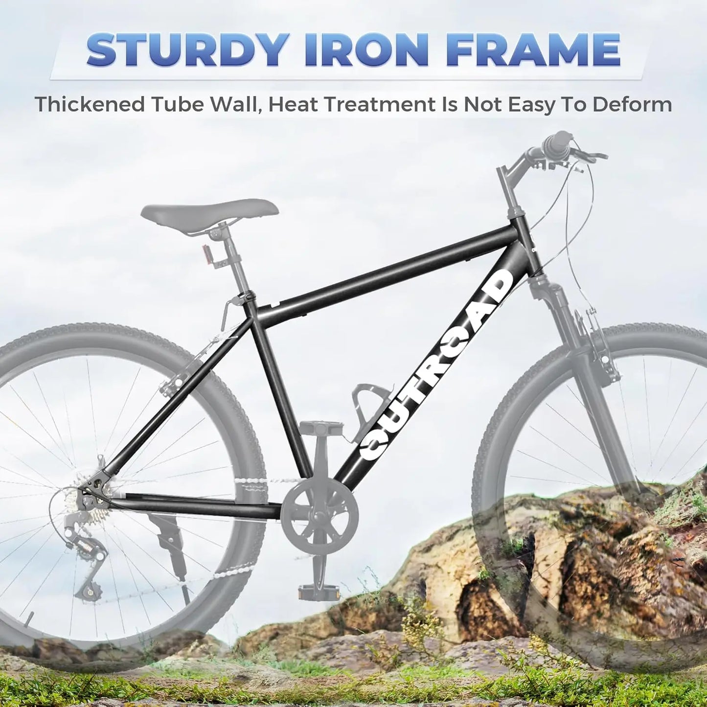 Mountain Bike 21 Speed Dual Disc Brakes High Carbon Steel