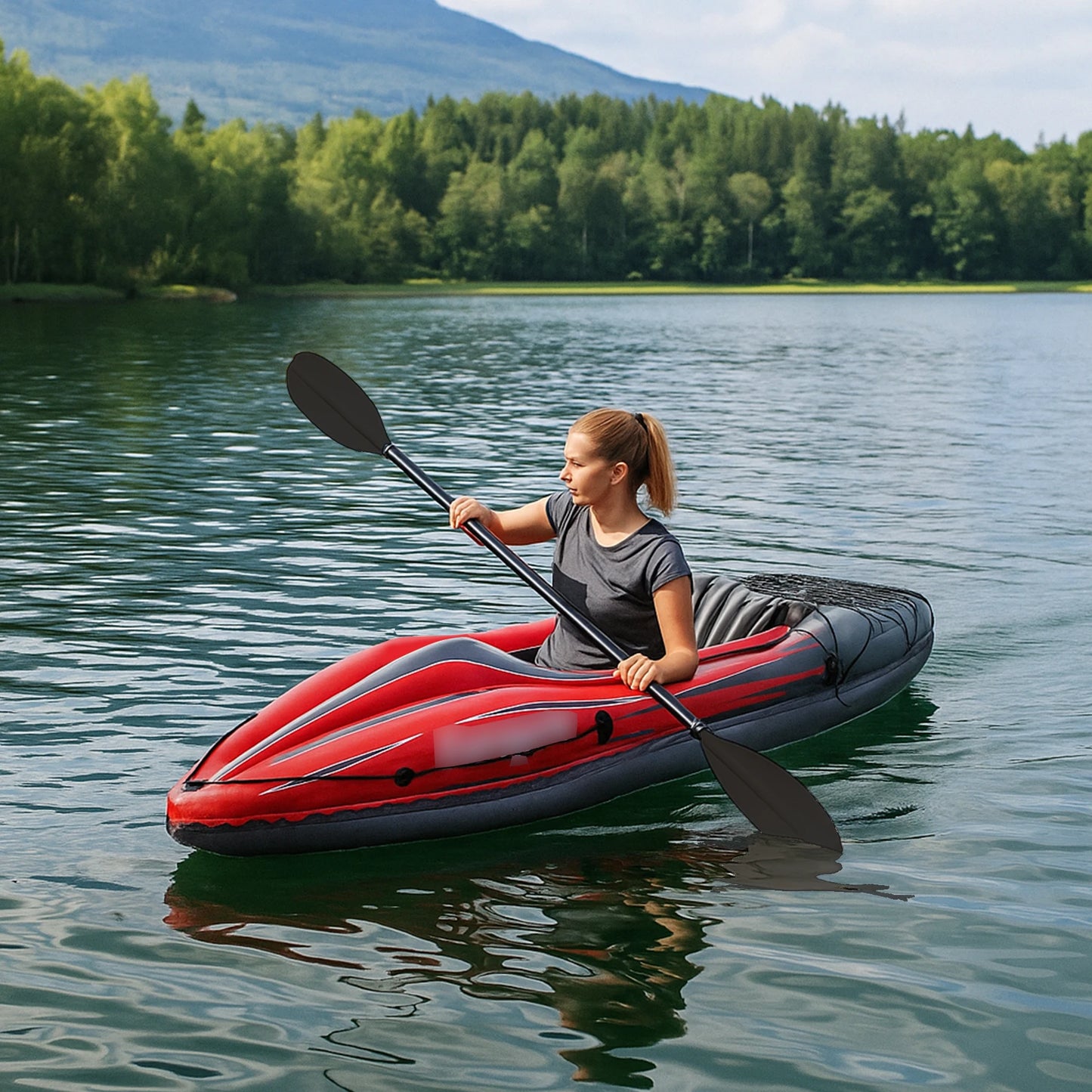 HHSJZWCY Inflatable One Person Kayak Fishing Boat With Accessories