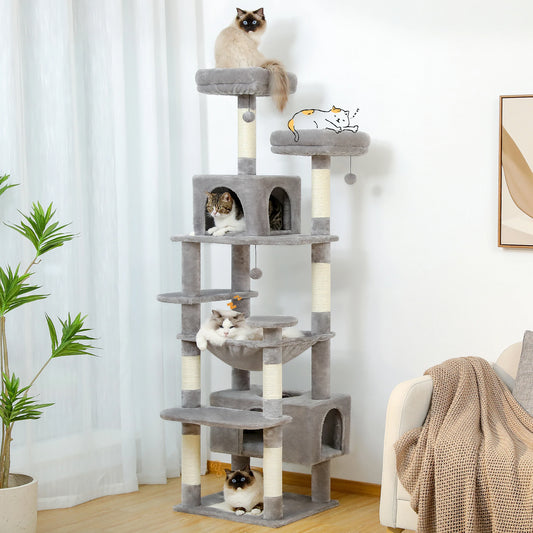 PAWZ Road Cat Tree And Tower With Sisal Posts Hammock