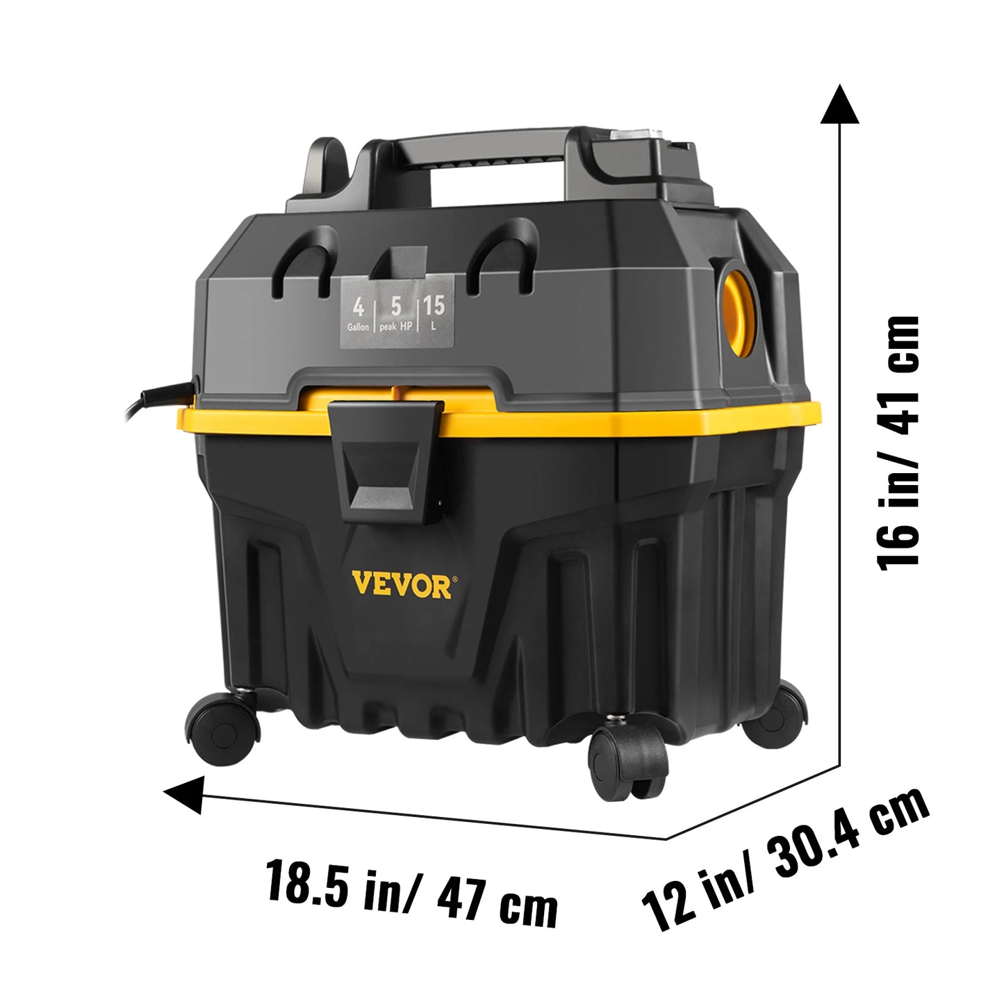 SucceBuy Portable Wet And Dry Vacuum Cleaner 1200W Power