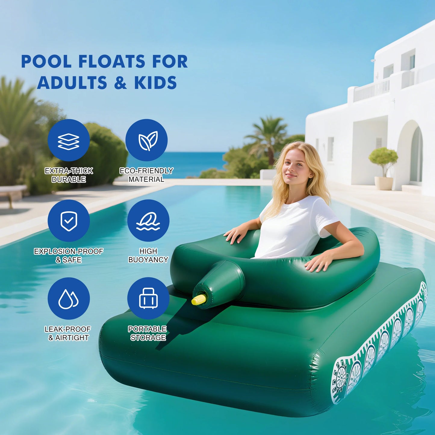 Fun Water Tank Pool Float With Water Gun For Adults