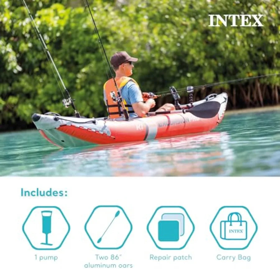 Excursion Pro K1 Inflatable Kayak Set With Deluxe Paddles