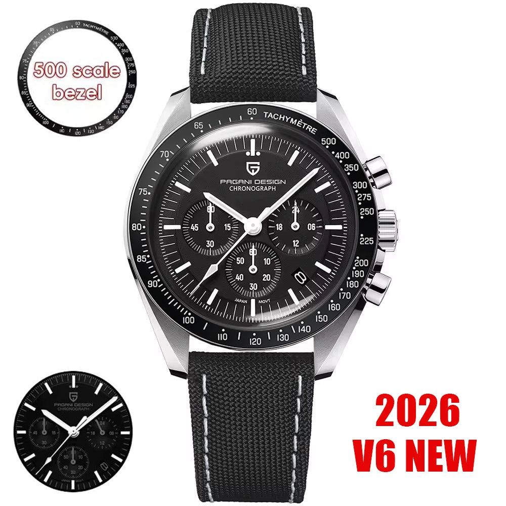 Pagani Design Moon V6 Chronograph Quartz Mens Watch