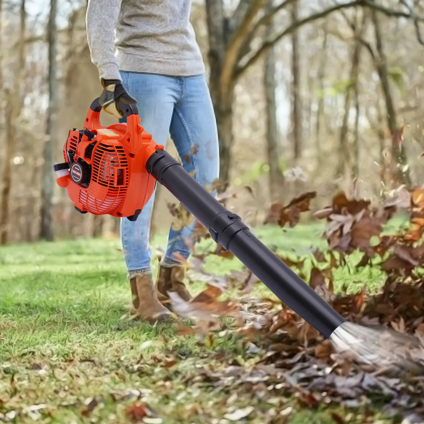 Gas Leaf Blower 2 Stroke Handheld Lawn Yard Cleaning Tool