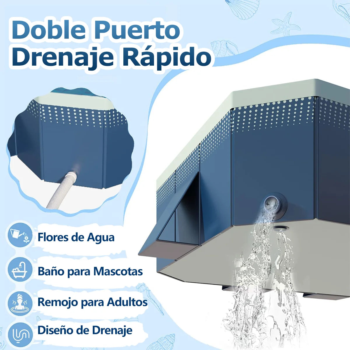 YYW Non Inflatable PVC Family Foldable Pool For Outdoor Use