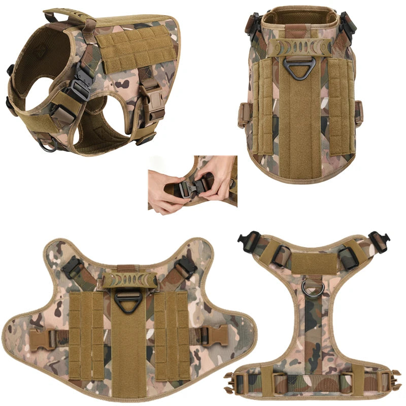 COOYOMOO Tactical Dog Harness And Leash Set For All Breeds