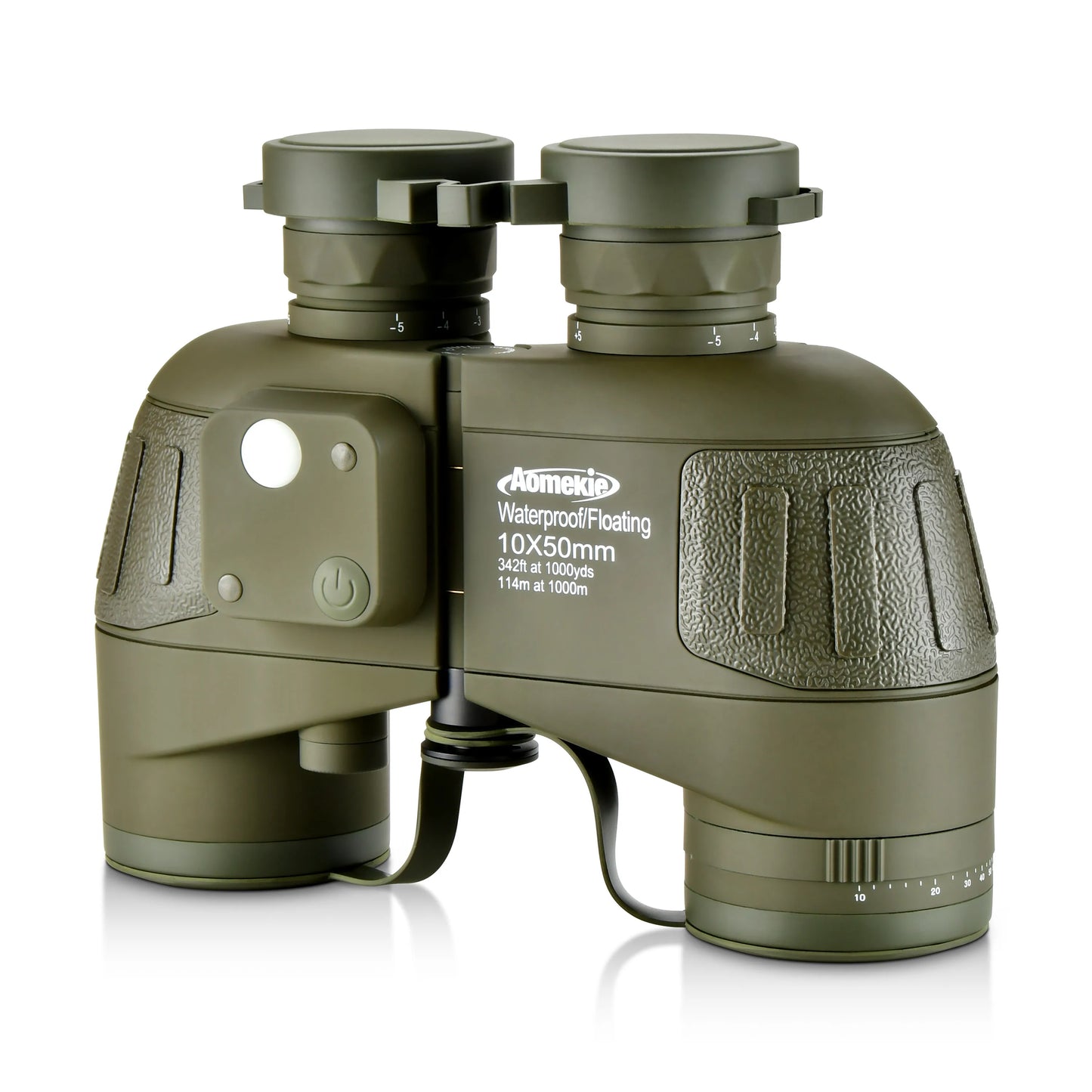 Marine Binoculars HD Rangefinder Compass BAK4 Prism Waterproof