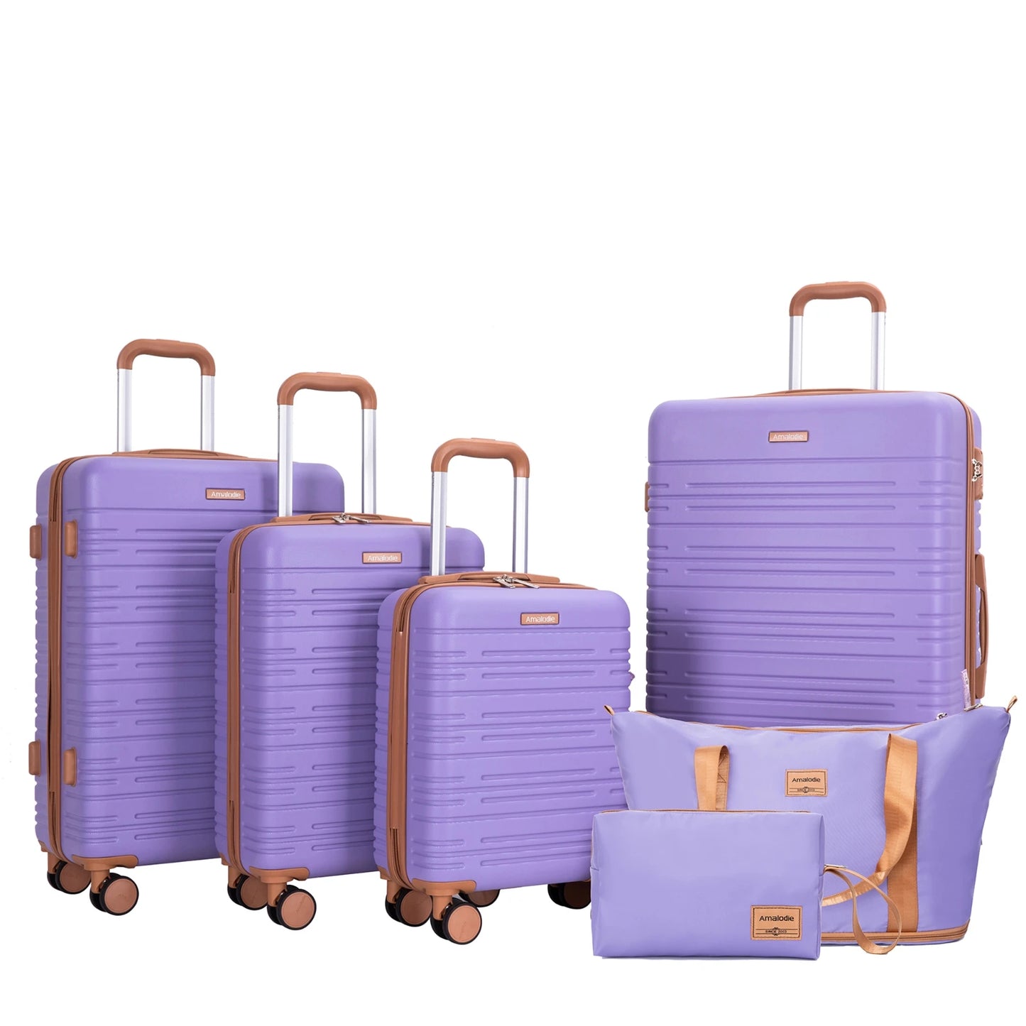 TRIPCOMPCN 4-Piece Spinner Luggage Set With TSA Lock Hardcase