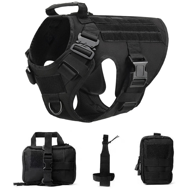 COOYOMOO Tactical Dog Harness And Leash Set For All Breeds