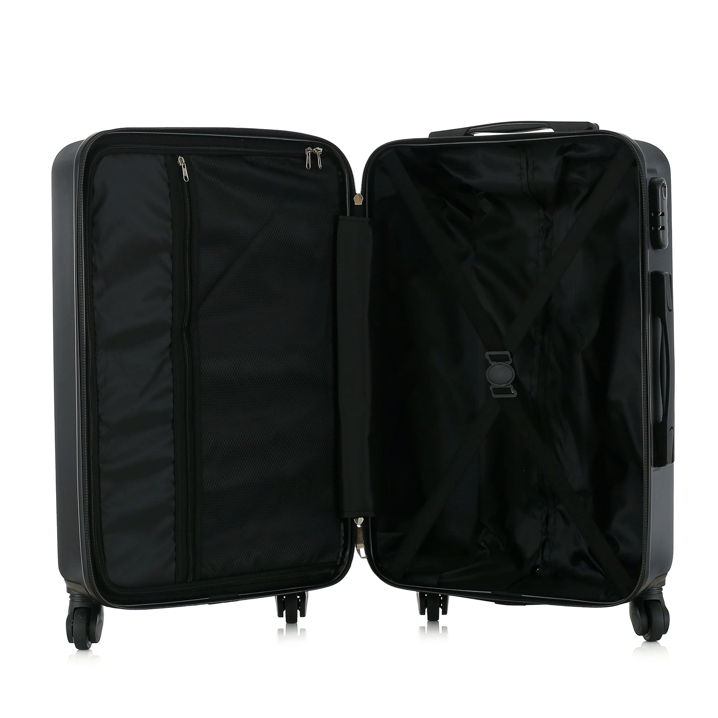 NONECN 4-Piece ABS Hardside Spinner Luggage Set with Cosmetic Case