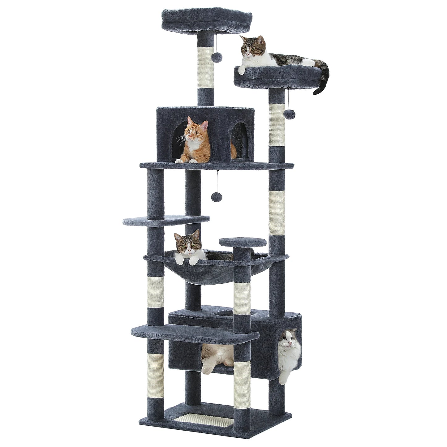 PAWZ Road Cat Tree And Tower With Sisal Posts Hammock