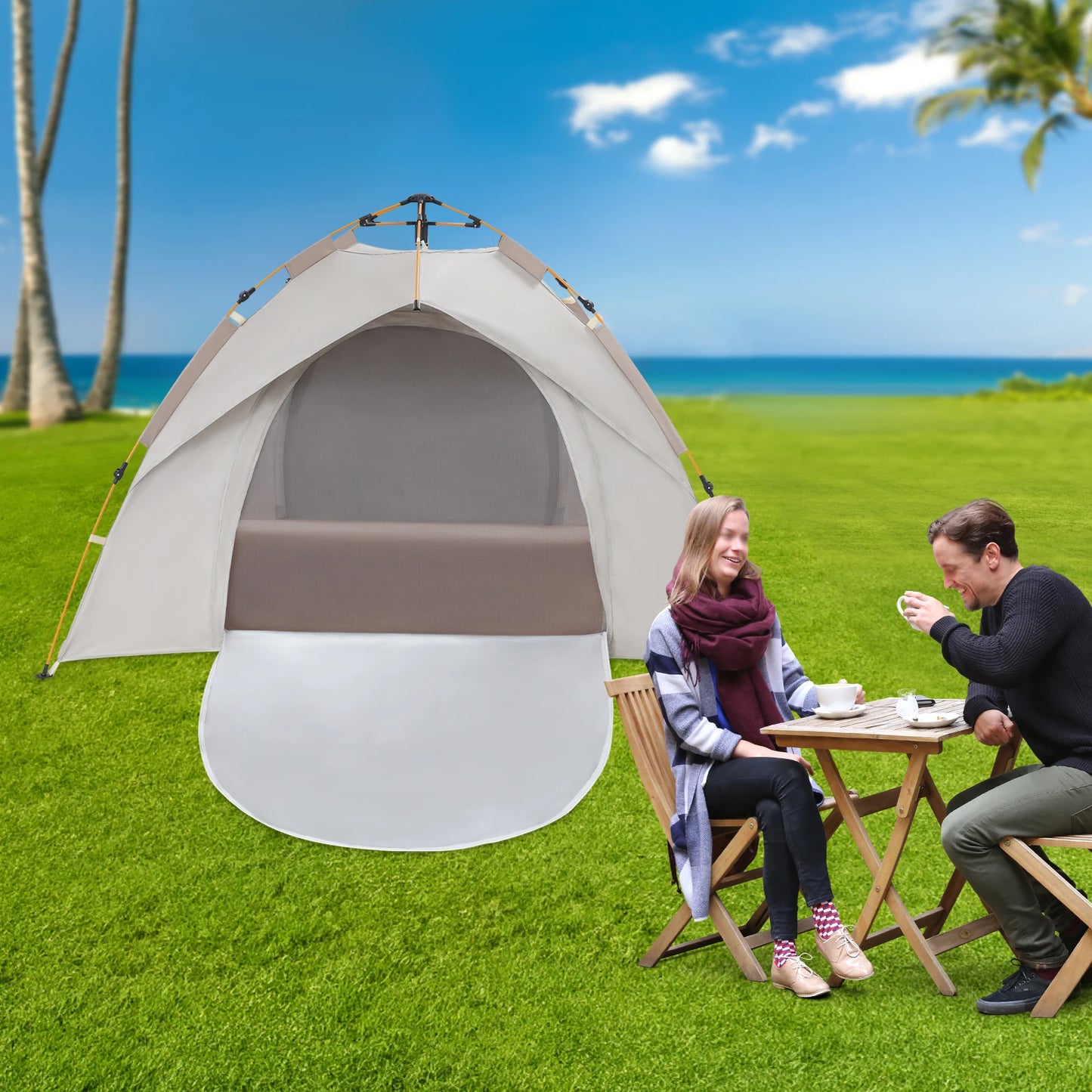 Automatic Opening Outdoor Folding Tent For Camping Waterproof Portable Shelter