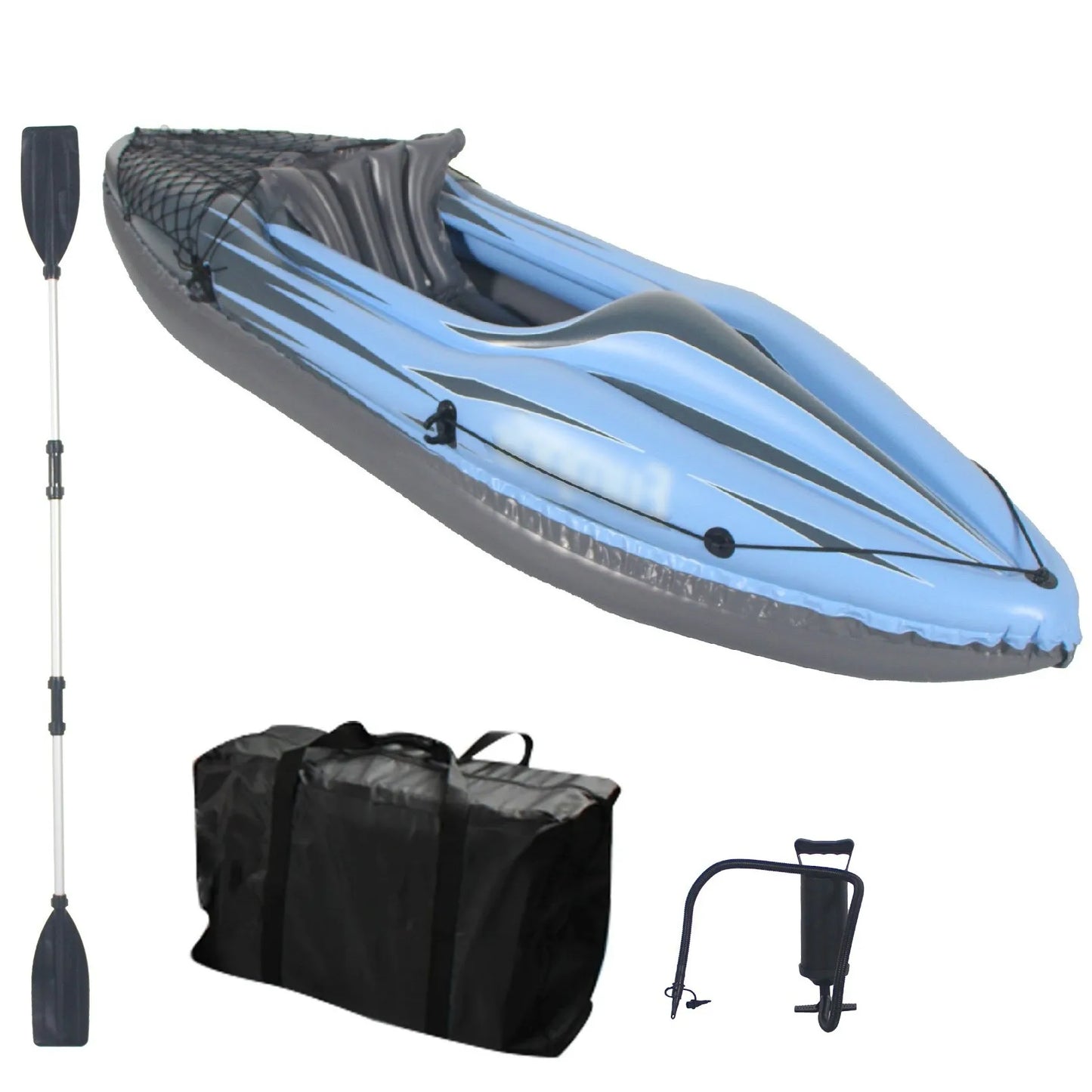 HHSJZWCY Inflatable One Person Fishing Kayak With Paddles Pump