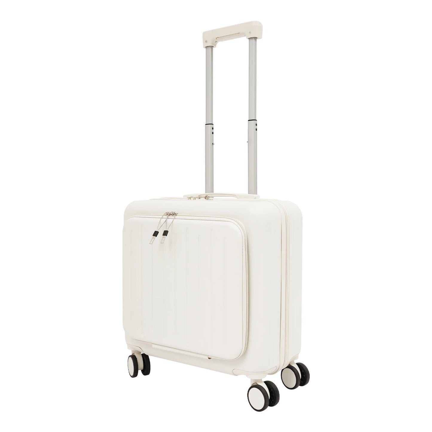 NONECN Boarding Suitcase With Front Compartment Travel Luggage For Business