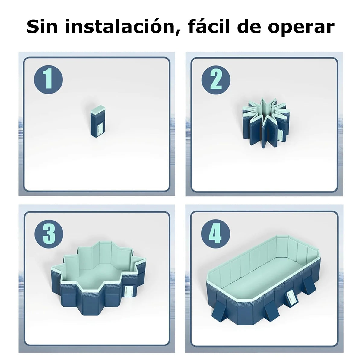 YYW Non Inflatable PVC Family Foldable Pool For Outdoor Use