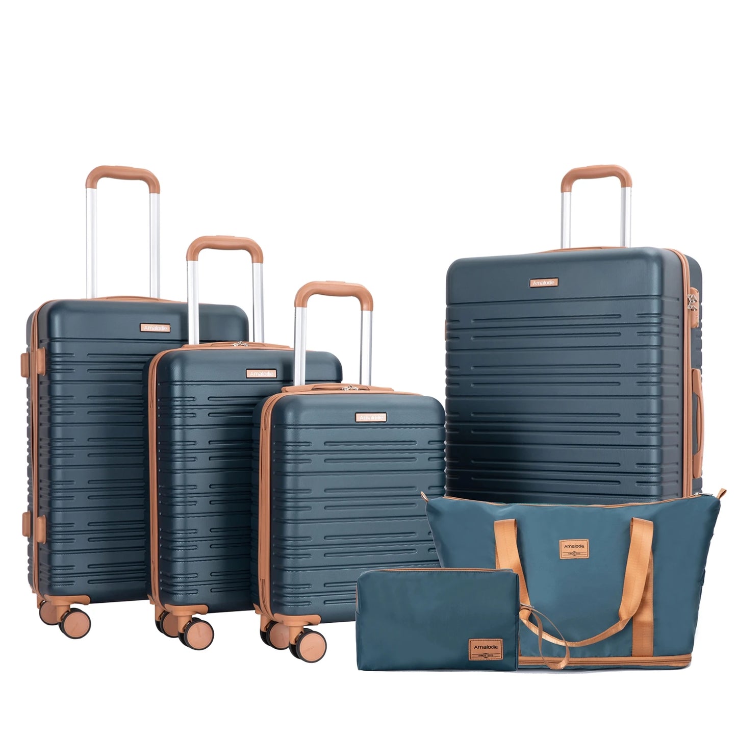 TRIPCOMPCN 4-Piece Spinner Luggage Set With TSA Lock Hardcase