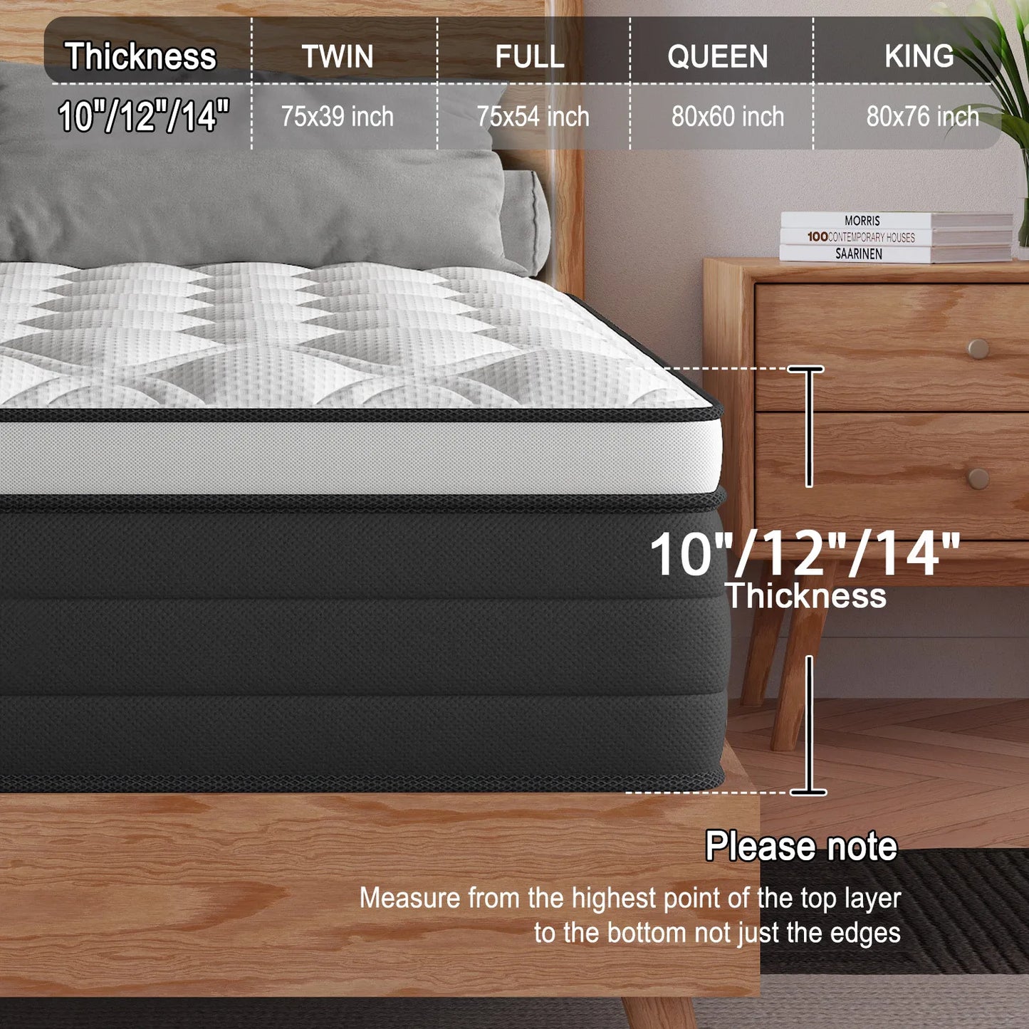 Sweetlove Gel Memory Foam Hybrid Mattress With Pocket Springs