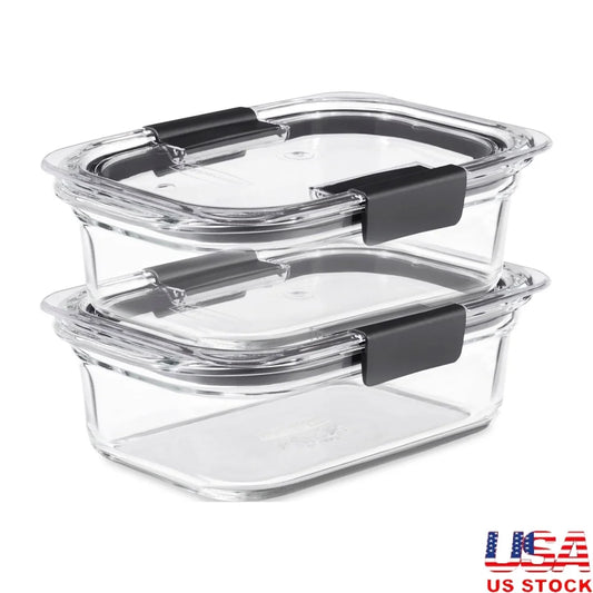 Airtight Leak-Proof Glass Food Storage Containers Set of 2 Vented Microwave Safe Stackable Modular Dishwasher Safe Oven Safe