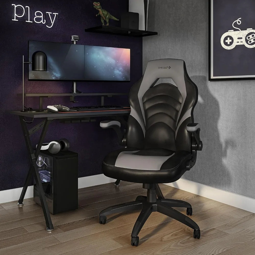 Vortex Bonded Leather Ergonomic Gaming Chair with Lumbar Support, High Back and Adjustable Tilt Lock,Customized