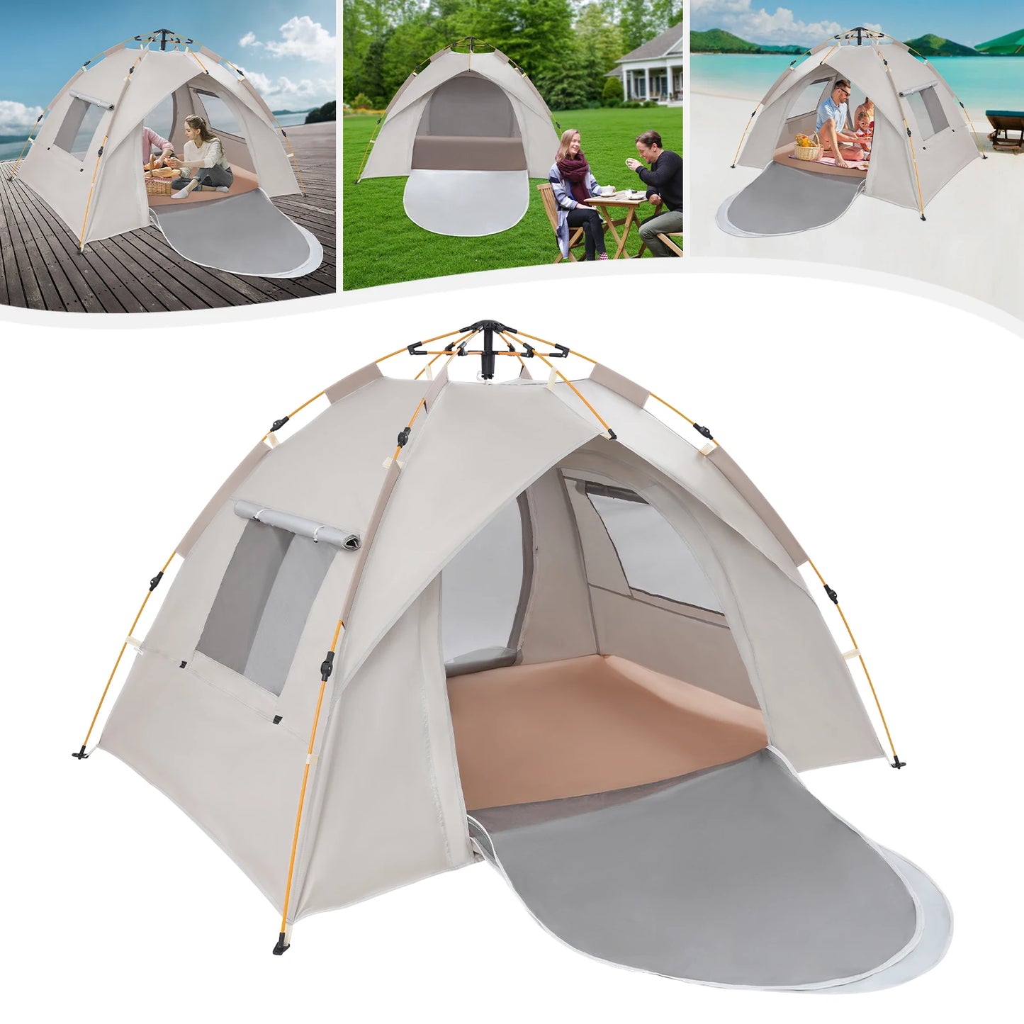 Automatic Opening Outdoor Folding Tent For Camping Waterproof Portable Shelter
