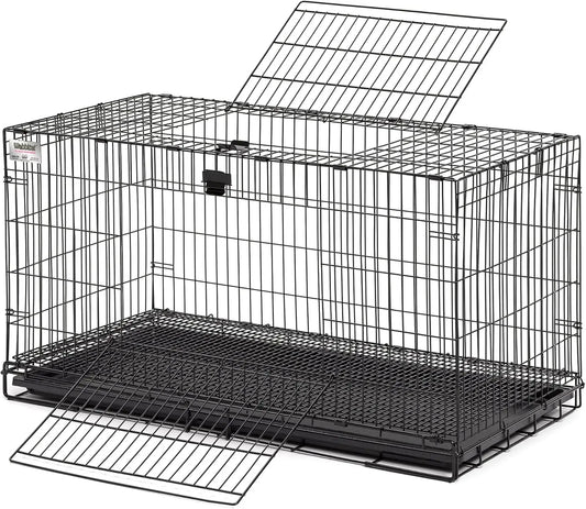 Medium Rabbit Cage with Mesh Floor, Removable Tray, Top & Front Doors, Rust Resistant, Easy Assembly